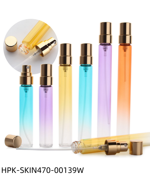 Gradient Effect Glass Perfume Spray Bottle with Metalized Cap